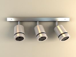 Ceiling Spotlight with 3 Lights 3d model preview