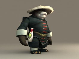 Pandaren Brewmaster 3d model preview