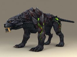 Fantasy Black Tiger 3d model preview