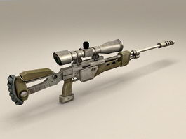 Sniper Rifle 3d model preview