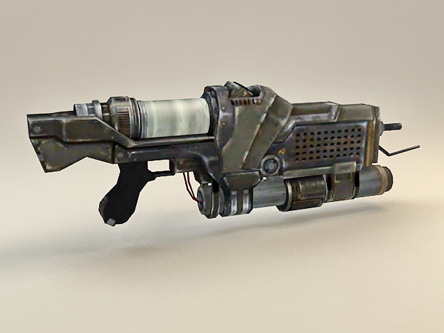 Sci-Fi Plasma Gun 3d rendering