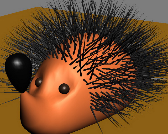 Cartoon Hedgehog 3d rendering