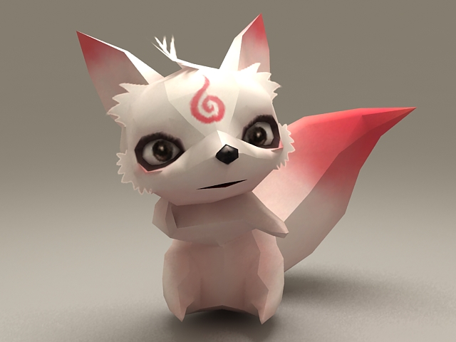 Anime Fox Rigged & Animated 3d model - CadNav