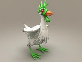 Alien Chicken Rigged 3d model preview