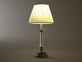 Brass Column Table Lamp 3d model preview