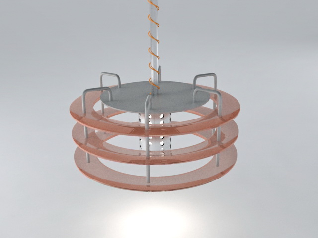 Modern Industrial Pendant Light 3d rendering