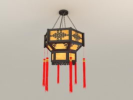 Chinese Lantern Light Fixture 3d model preview