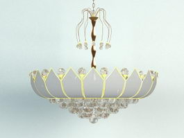 Crystal Crown Chandelier 3d preview