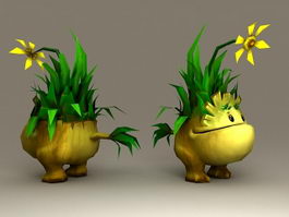 Tiny Grass Monster 3d model preview