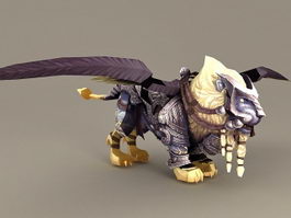 Winged Lion Mount 3d model preview
