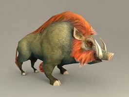 Fantasy Wild Boar 3d model preview