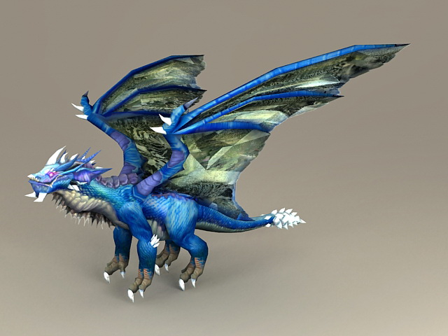 Blue Dragon Kalecgos 3d rendering