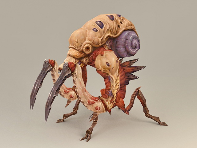 Alien Bug Warrior Concept 3d model 3ds Max files free