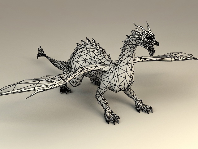 Dark Dragon 3d rendering