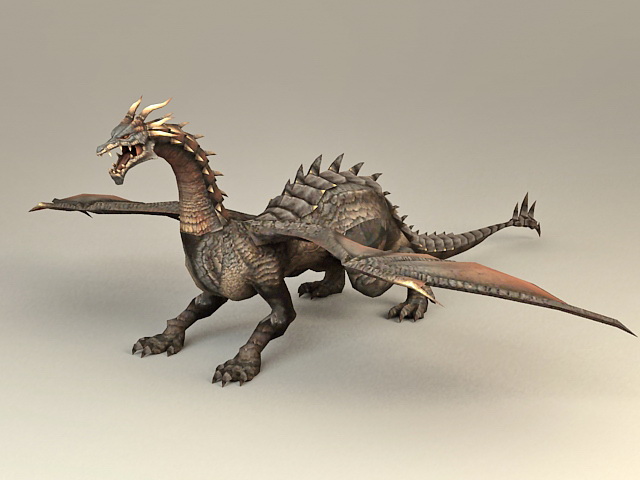 Dark Dragon 3d rendering