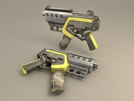 Machine Gun Pistol 3d model preview