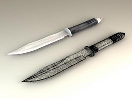 Combat Knife 3d model preview