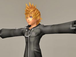 Kingdom Hearts Character Roxas 3d model preview