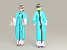 Female Role in Chinese Opera 3d model preview