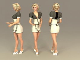 Office Lady Maid 3d model preview