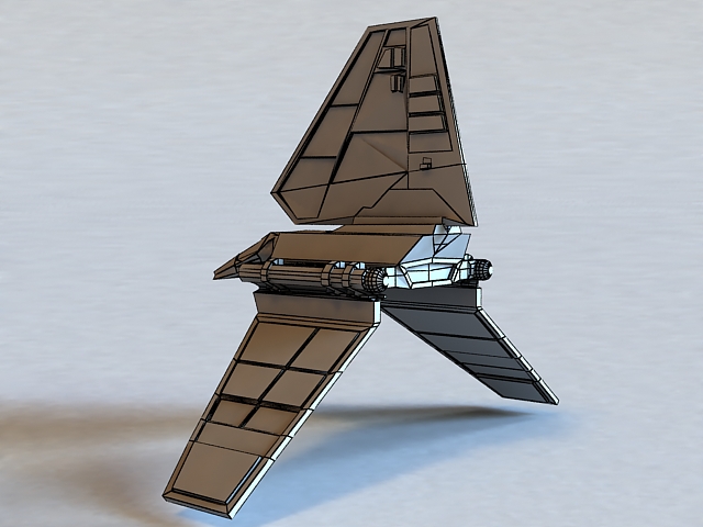 Star Wars Imperial Shuttle 3d rendering