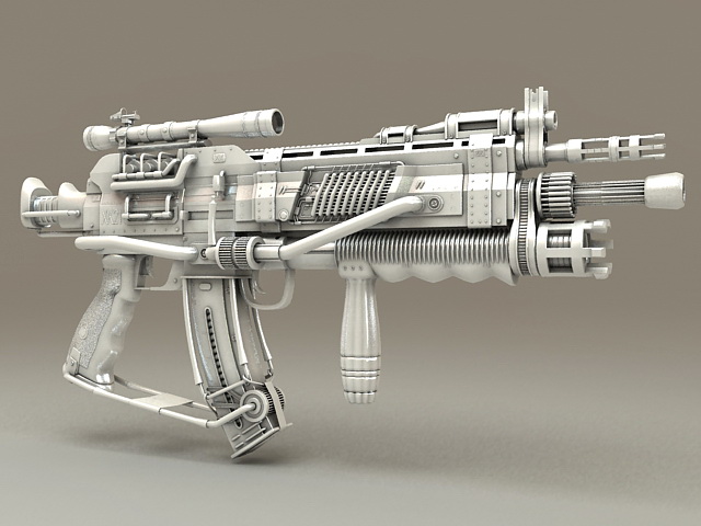 Sci-Fi Sniper Rifle 3d rendering
