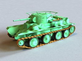 Russian BT-5 Tank 3d model preview