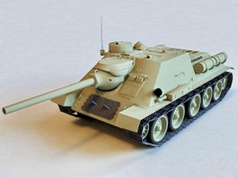 Russian SU-100 Tank Destroyer 3d model preview