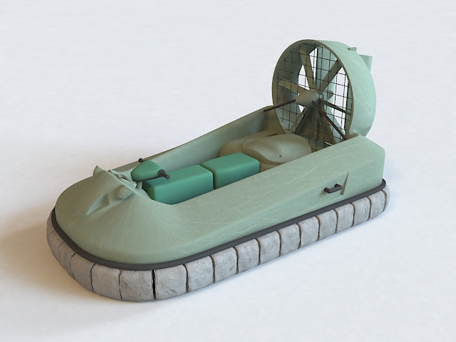 Military Hovercraft 3d rendering