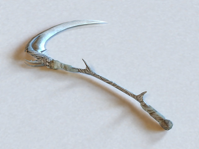 Scythe Weapon 3d rendering