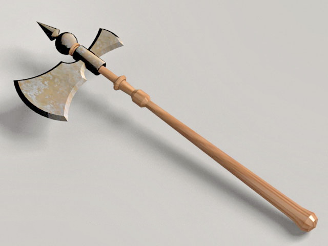 Executioner Medieval Axe 3d rendering