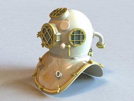 Underwater Scuba Diving Helmet 3d model preview