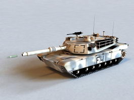 M1 Abrams Tank in Action 3d model preview