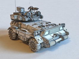 Wheeled Combat Vehicle 3d model preview