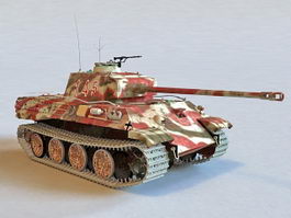 German Panzer V Tank 3d model preview