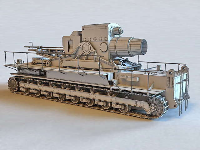 Karl-Gerat 041 Siege Artillery 3d rendering