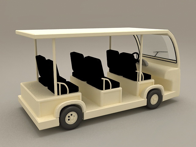 Electric Sightseeing Car 3d rendering
