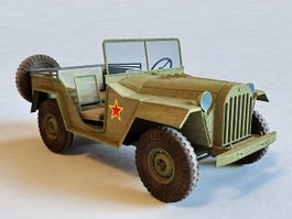 GAZ-67 Jeep 3d model preview