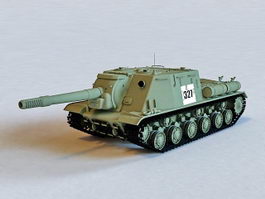 ISU-152 Tank Destroyer 3d model preview