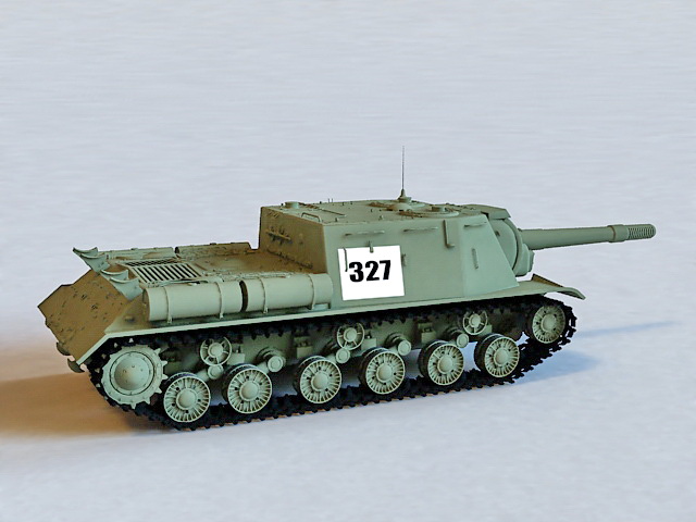 ISU-152 Tank Destroyer 3d rendering
