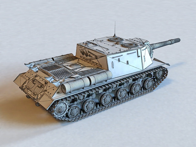 ISU-152 Tank Destroyer 3d rendering