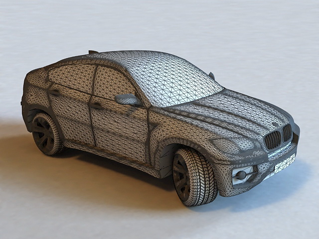 BMW X6 SUV 3d rendering