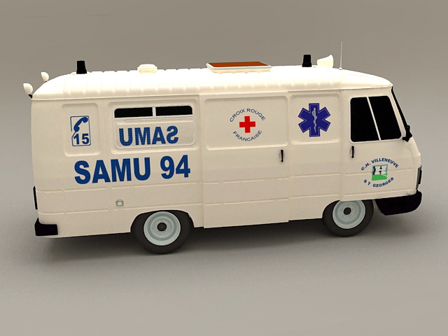 Ambulance Car 3d rendering