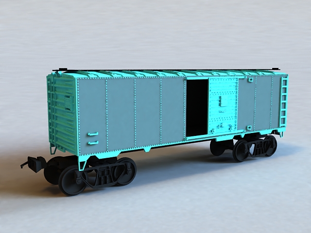 Cargo Train Car 3d rendering