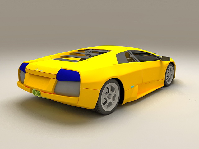 Lamborghini Murcielago Roadster Yellow 3d model - CadNav