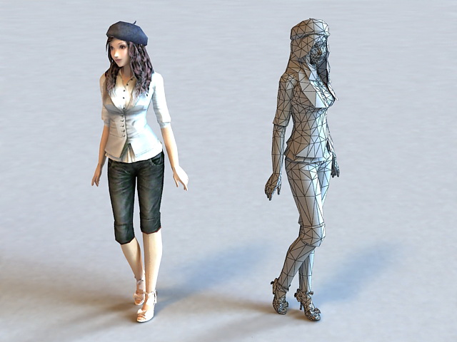 Fashion Style Girl 3d rendering