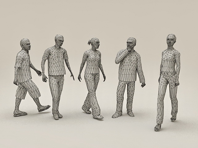 People Group Together 3d rendering