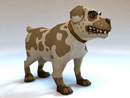Rigged Cartoon Dog Animation 3d model preview