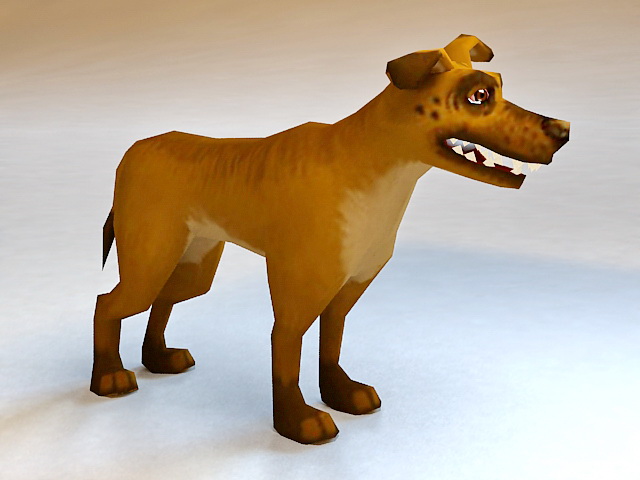 Animated Cartoon Dog Rigged 3d model - CadNav