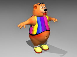 Brown Bear Cartoon 3d model preview